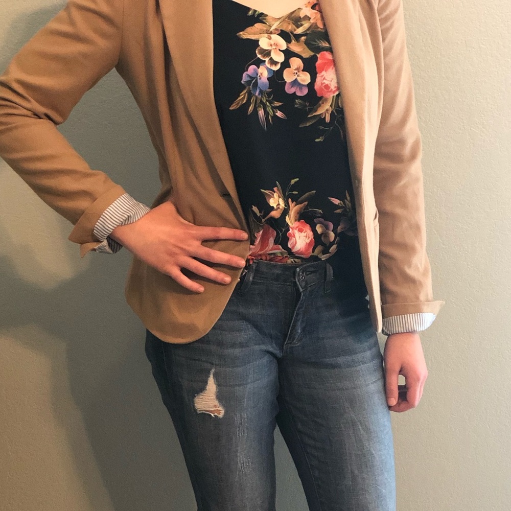 Floral spaghetti strapped blouse